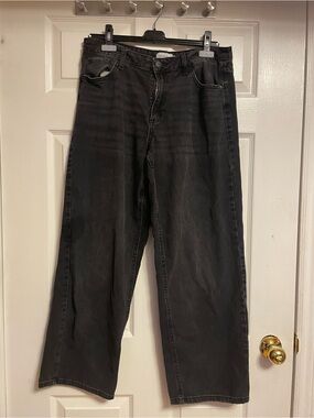 Men's Black Wide-Leg Jeans
